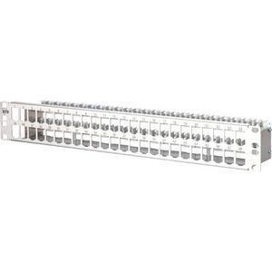 19 Zoll Modulträger 1,5HE 48 Port Edelstahl unbestückt