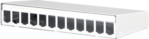 Modul AP-Gehäuse 12 Port reinweiß unbestückt