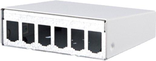 Modul AP-Gehäuse 6 Port reinweiß unbestückt