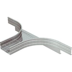 Anbau-Abzweigstück für Weitspannkabelrinne Stahl tauchfeuerverzinkt 160x400 mm