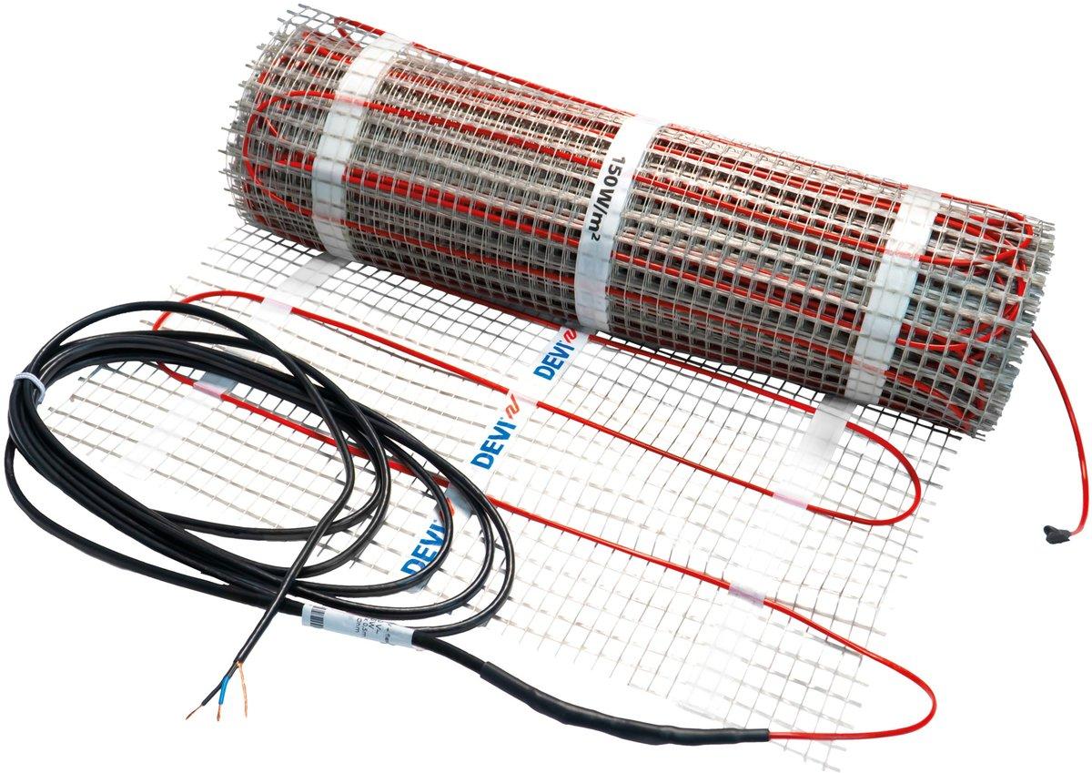 Mat Dünnbett Heizmatte Set mit Uhrenthermostat DEVIreg Touch 0,5 x 4 m 300W