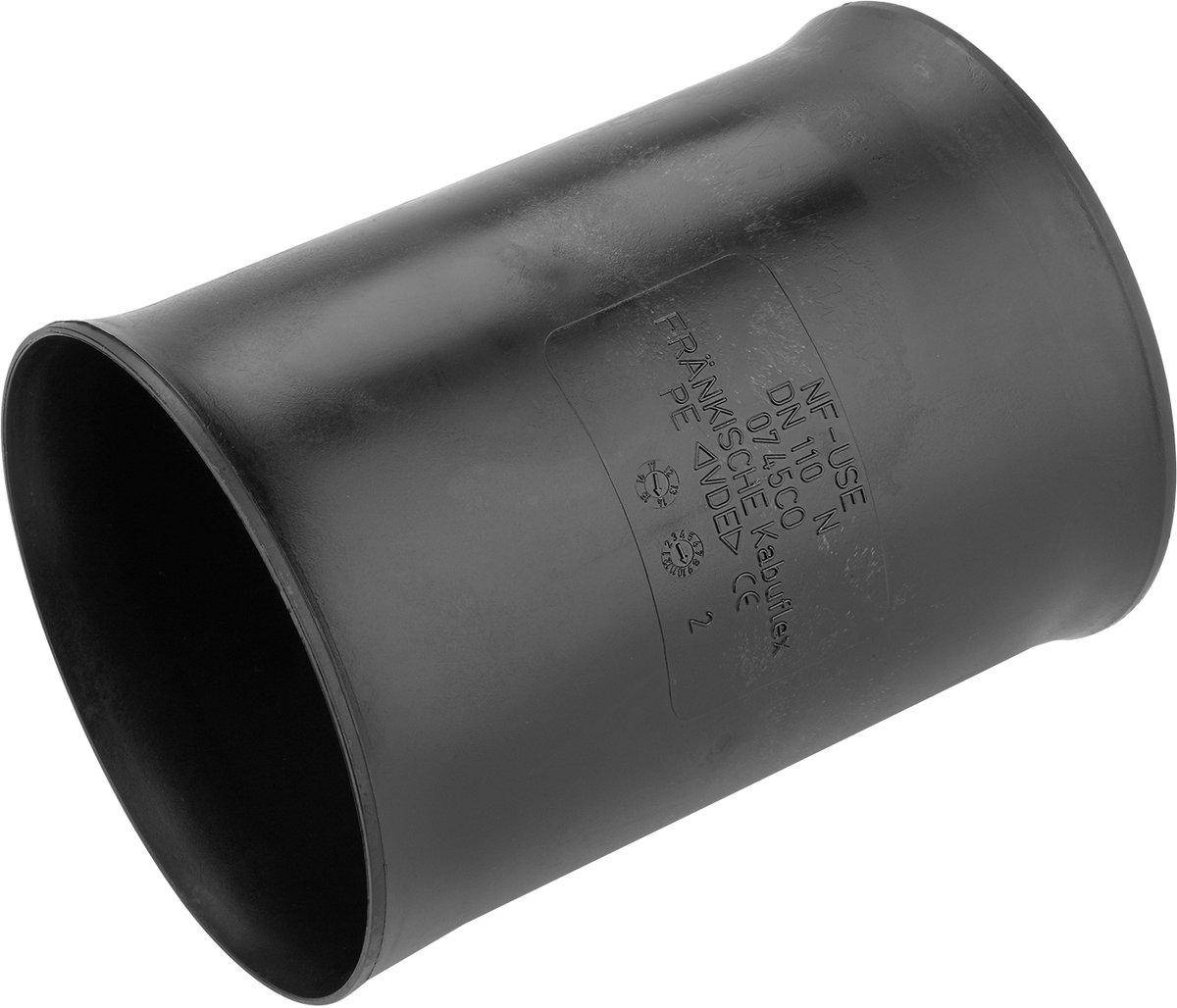 Doppelsteckmuffe SD 75mm aus PE HD schwarz RAL 9005