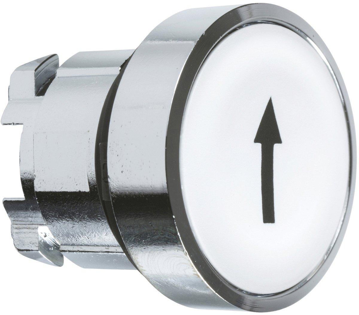 Drucktaster Frontelement Harmony XB4 22mm weiß beschriftet Pfeil oben tastend