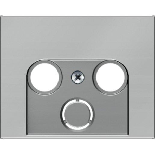 Zentralstück für Antennensteckdose 2- und 3 Loch K.5 Edelst. rostfrei