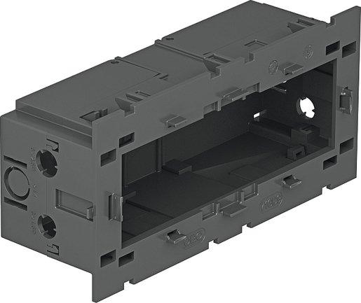 Geräteeinbaudose 3-fach für Modul 45 160x76x51 PA eisengrau