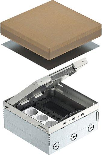 Geräteeinsatz komplett mit Schutzkontaktsteckdose V2A