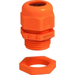 Kabelverschraubung mit Gegenmutter M40 PA/GF pastellorange