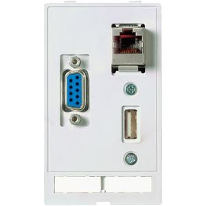 Modlink Frontplatteneinbau Datensteckereinsatz 1x Sub-D9 RJ45 USB