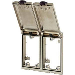 Modlink Frontplatteneinbau Rahmenmodul Metall 2-fach.