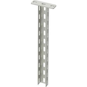 Hängestiel U-Profil mit angeschweißter Kopfplatte Edelstahl V2A 50x30x600 mm