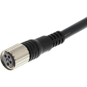 Leitungsstecker M8 4-polig gerade Schraubverschluß ohne LED 5m Kabel