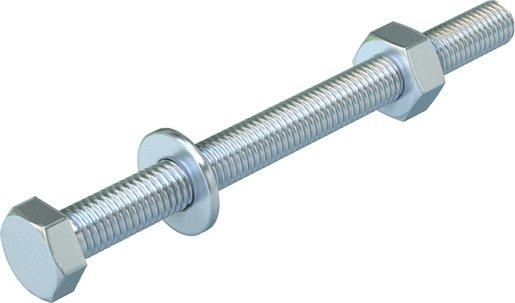 Sechskantschraube mit Mutter und Scheibe M10x120 St F