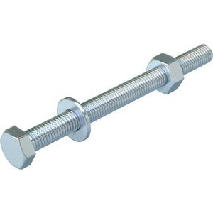 Sechskantschraube mit Mutter und Scheibe M10x120 St F