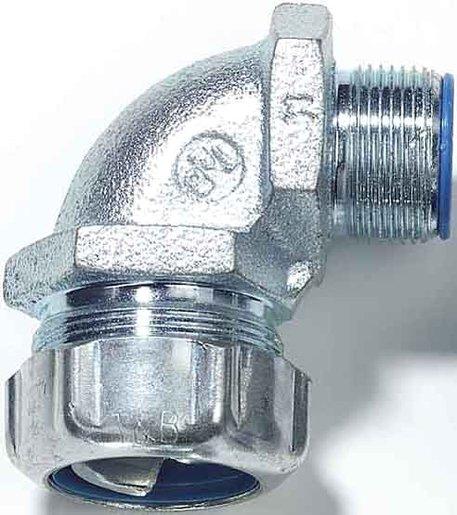 Verschraubung Metall 90° für Nenngröße 1/2" - Gewinde PG16