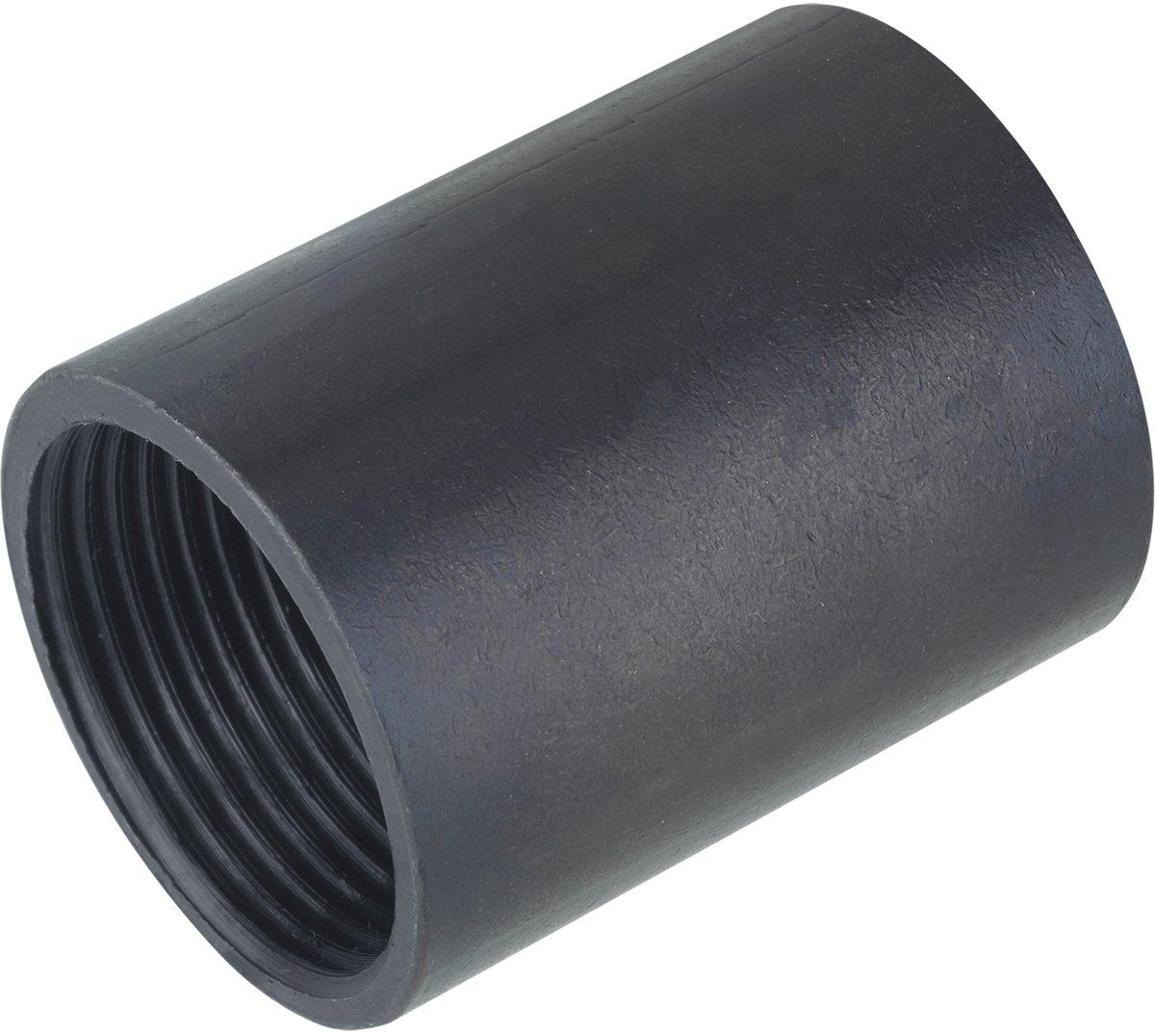 Gewindemuffe Stahlrohr 40 mm brüniert schwarz