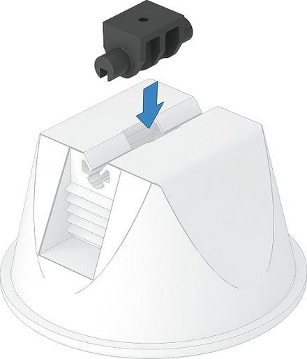 Adapter für Dachleitungshalter universal ø 4mm PP schwarz