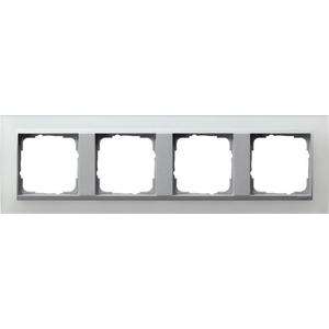 4-fach Abdeckrahmen für AluminiumEvent Opak weiß