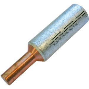 Al-Cu-Pressverbinder 120 / 150 mm² blank DIN48201 mit CU-Bolzen
