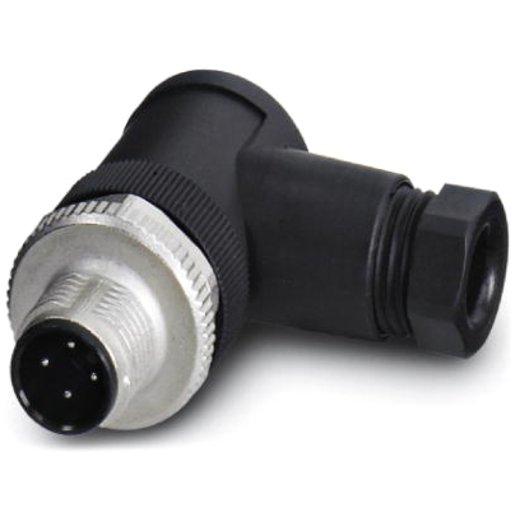 Sensor-/Aktor-Stecker gewinkelt 4-polig M12-Schraubanschluss A-kodiert