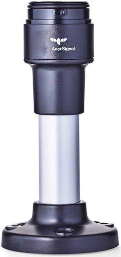 Rohrbasis auf 100 mm Aluminiumrohr mit Kunststofffuss schwarz