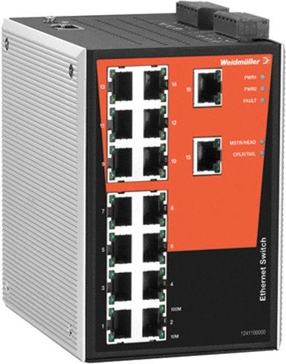 Netzwerk Switch managed Fast Ethernet Anzahl Ports: 16x RJ45 IP 30