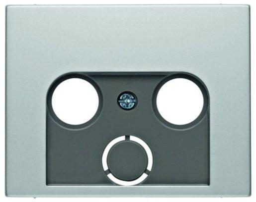 Zentralstück für Antennen-Steckdose 2- und 3 Loch K.5 Alu