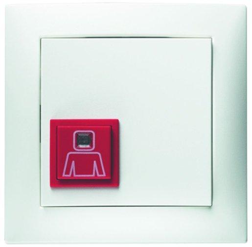 Ruftaster mit Rahmen S.1 polarweiß glänzend