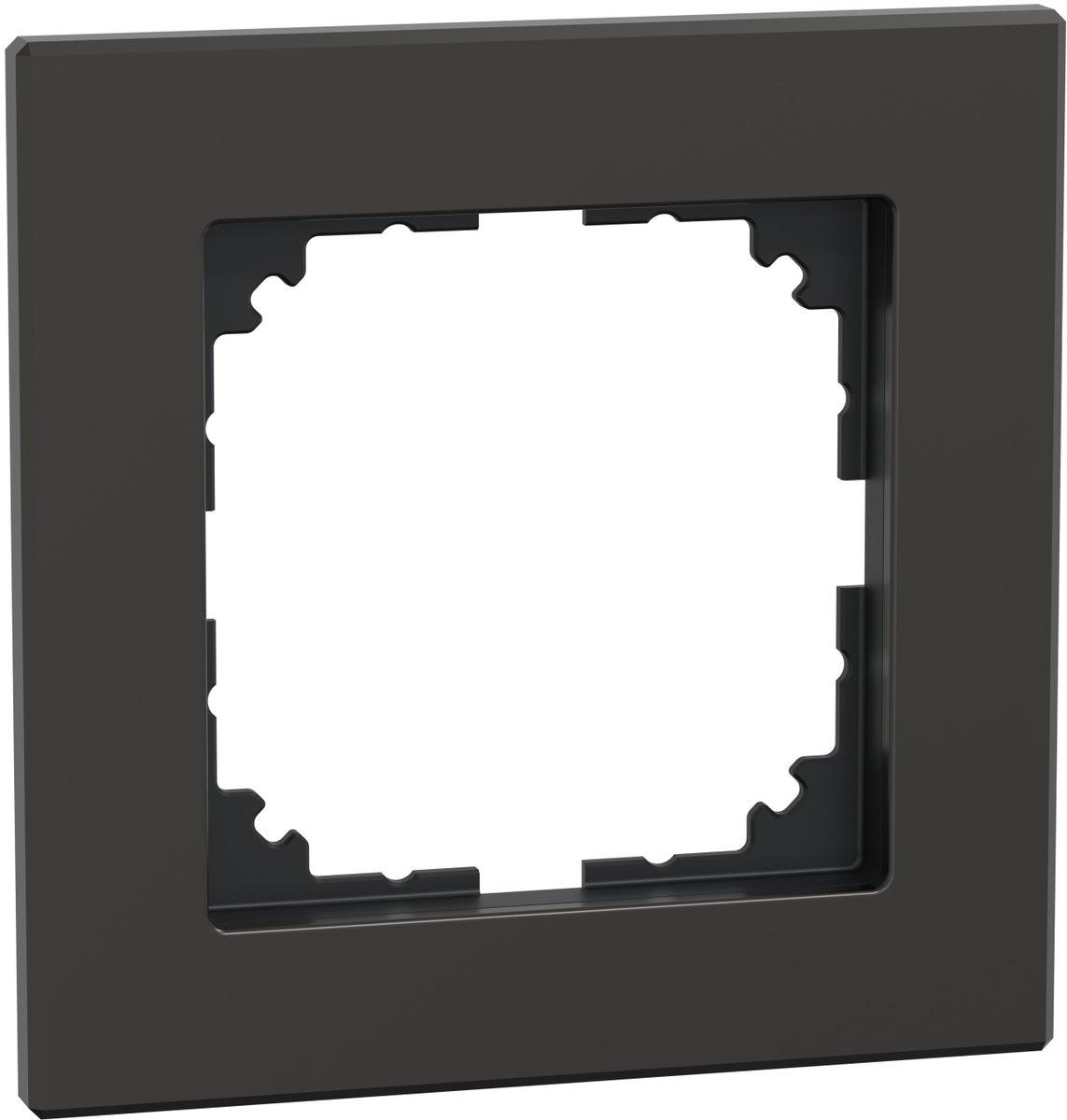 Metallrahmen 1-fach für Senkrecht- und Waagerechtmontage Rhodiumgrau