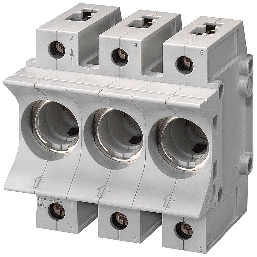 NEOZED-Sicherungssockel Gr.D02 3pol. berührungsgeschützt (BGV A2)