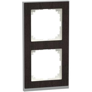 M-Pure Decor Abdeckrahmen 2fach Wenge/aluminium