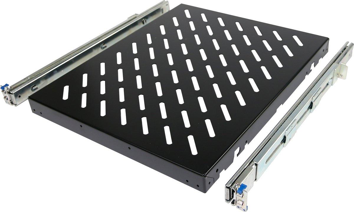 Geräteboden ausziehbar 1 HE Ebenenabstand 400-600 mm