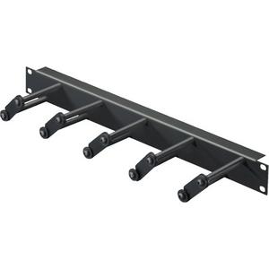 Rangierpanel 1HE RAL9005 mit Kabelsprossen