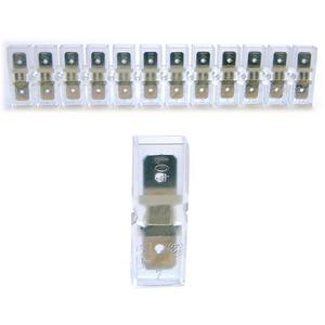 Elastik-Steckverbinder 12-polig mit Flachsteckern 6,3x0,8 mm