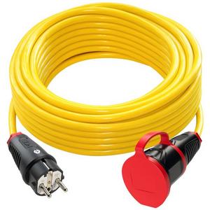PVC-Baustellen-Verlängerungsleitung 25 m K35 3G2,5 mit Gummistecker/Kupplung
