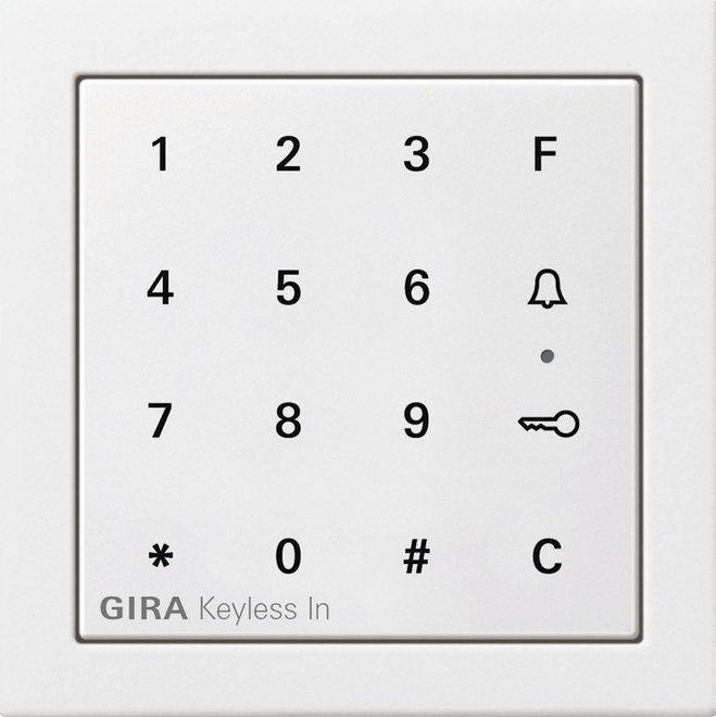 Keyless In Codetastatur für Flächenschalter reinweiß