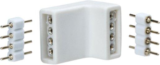 Function YourLED Edge-Connector 4er Pack Weiß Schwarz