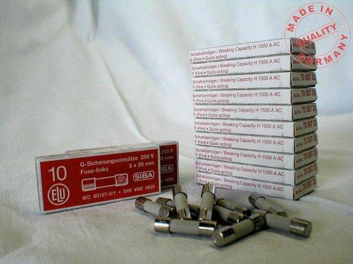 G-Sicherung Keramik flink 5x20mm 250V H 0,2A
