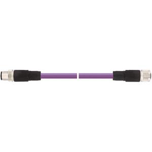 PROFIBUS-Kabel Stecker M12 auf Buchse M12 Länge: 0,3m