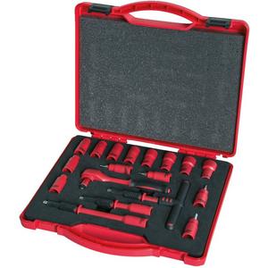 Knarrenkoffer VDE 18-teilig 1/4"
