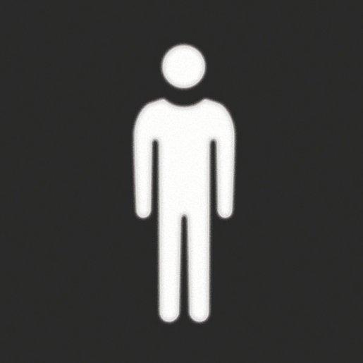 Folie für LED - Signallicht mit Aufdruck Symbol Mann