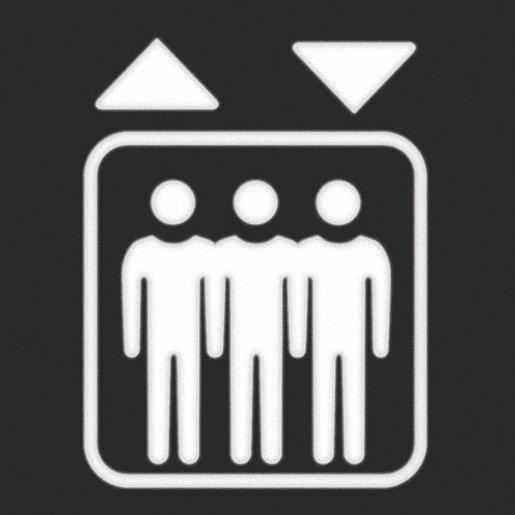 Folie für LED - Signallicht mit Aufdruck Symbol Aufzug