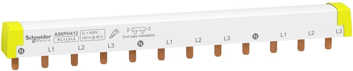 Phasenschiene Steg ablängbar 4-polig 12 TE 100 A
