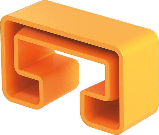 Schutzkappe gespritzt zu Schiene CPS 4 45x18mm PE pastellor. RAL 2003