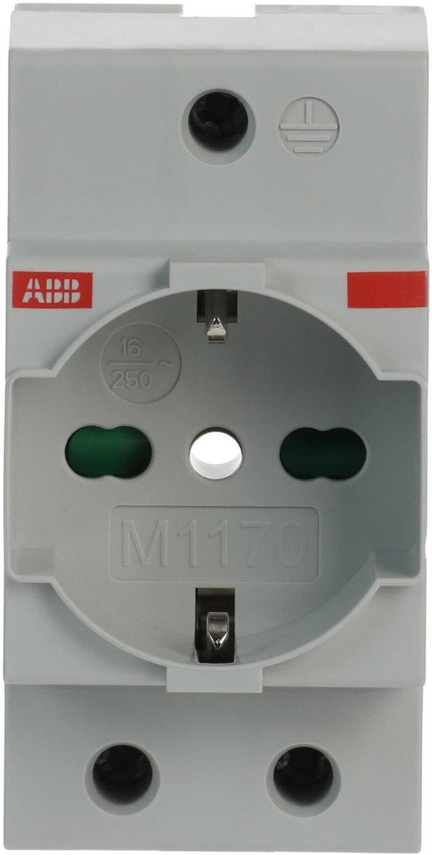 Steckdose Reiheneinbau - duale italienische Norm RAL 7035