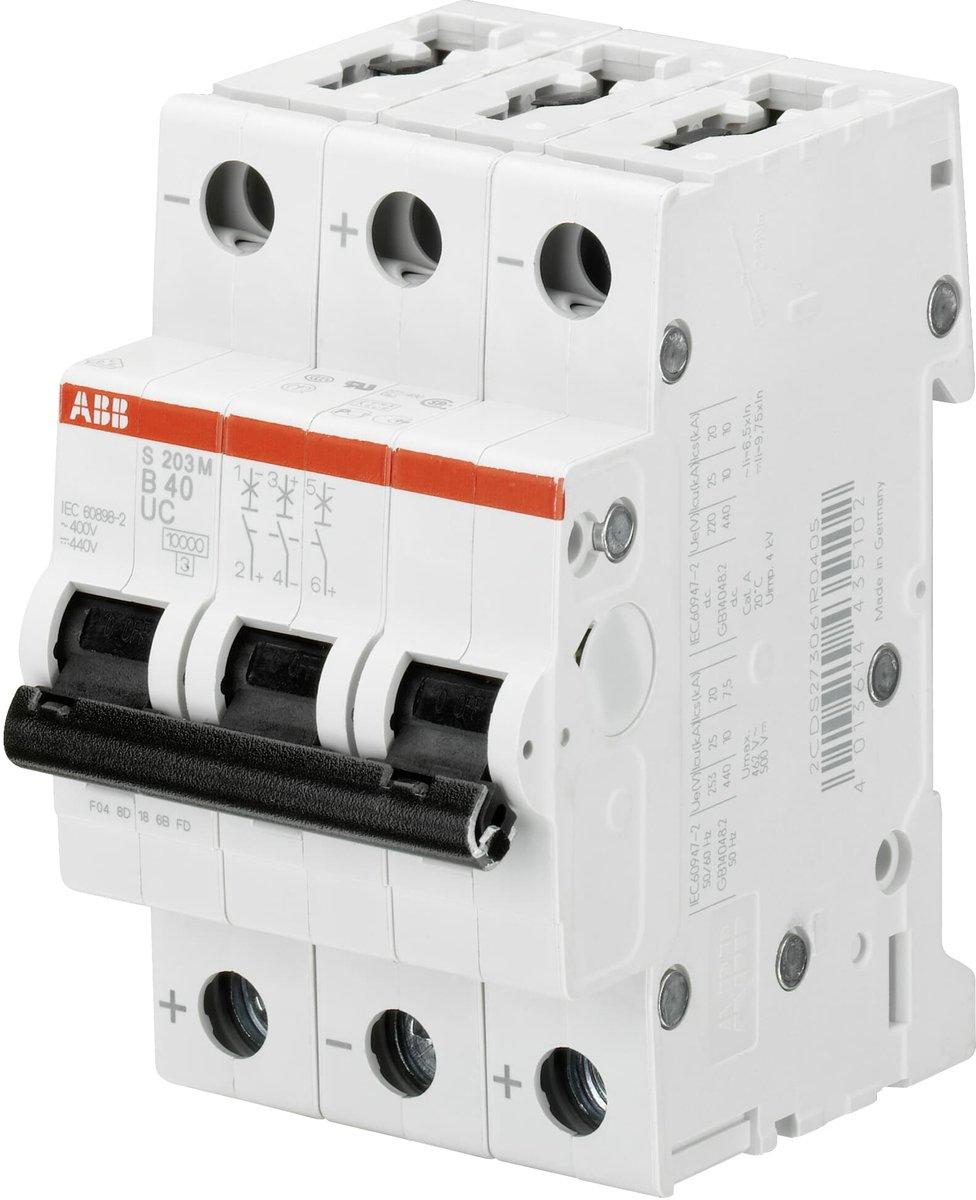 LS-Schutzschalter 3-polig 10kA /10kA C-Char 16A 3TE