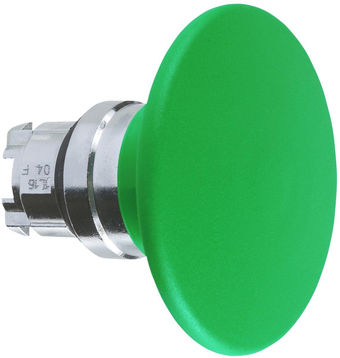 Frontelement rund für Drucktaster Ø 22 mm o. Rastung Pilzdruckt. Ø 60mm grün