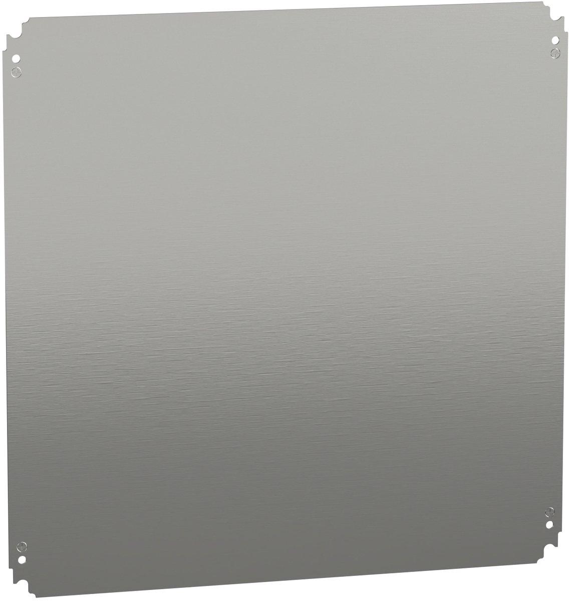 Einfache Montageplatte H 600 x B 600 mm aus verzinktem Stahl