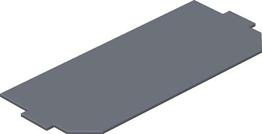 Leerplatzabdeckung 208x76mm PVC graphitschwarz RAL 9011