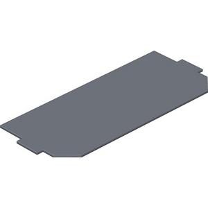 Leerplatzabdeckung 208x76mm PVC graphitschwarz RAL 9011