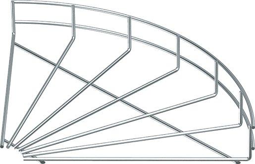 Gitterrinnenbogen 90° horizontal Stahl tauchfeuerverzinkt 55x100 mm